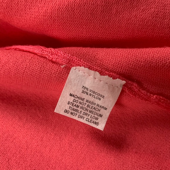 Pink Open-front Fine-knit Cardigan Large - Picture 7 of 8